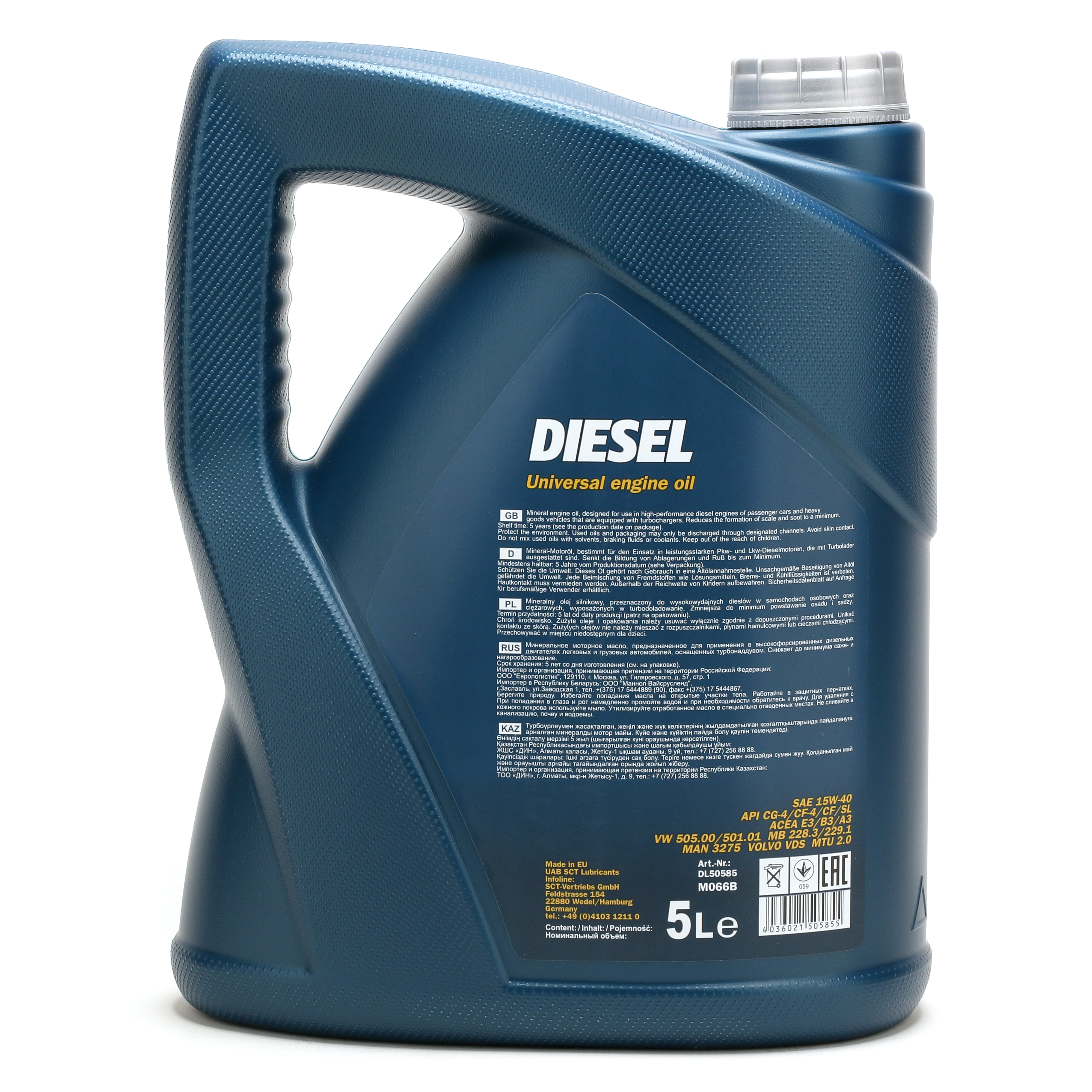 Mannol 7402 Diesel 15W-40 mineralisches Motoröl 5l Kanister